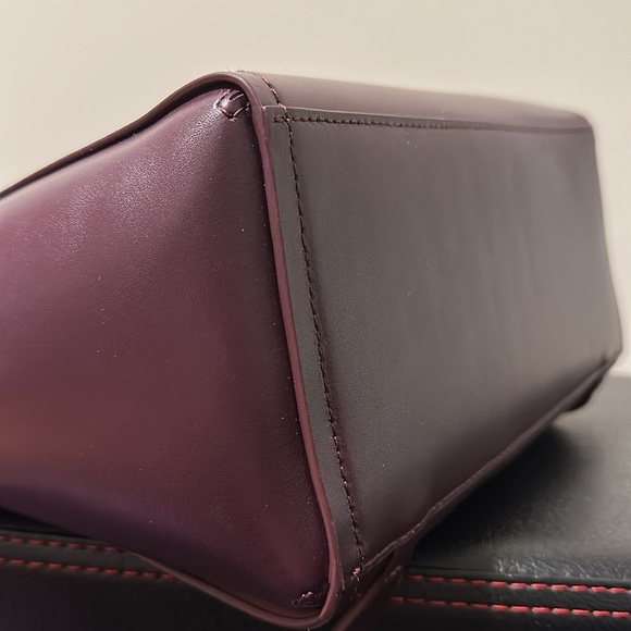 Kate Spade Somerville Road Backpack mahogany plum leather ballerina pink lining main image 8